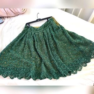 Moulinette Souers Green Lace Skirt